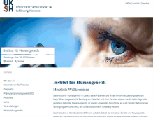 Tablet Screenshot of humangenetik-luebeck.uk-sh.de
