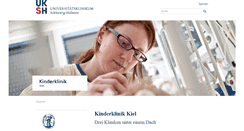 Desktop Screenshot of kinderklinik-kiel.uk-sh.de